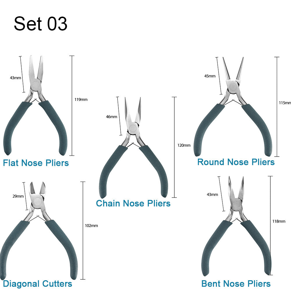 Mini Jewelry Pliers 55 Steel/Chrome Vanadium Steel Handmade Pliers Pointed Nozzle Round Nozzle Bevel Pliers High Quality Jewelry Pliers