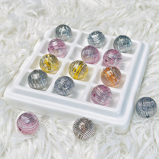 16mm metallic beads