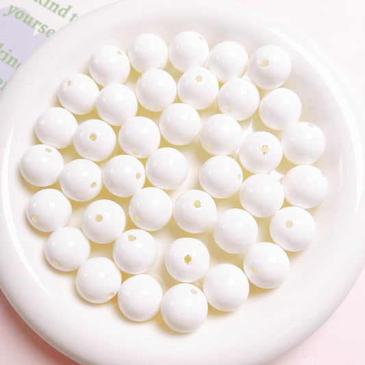 16MM Acrylic macaron solid colored round beads