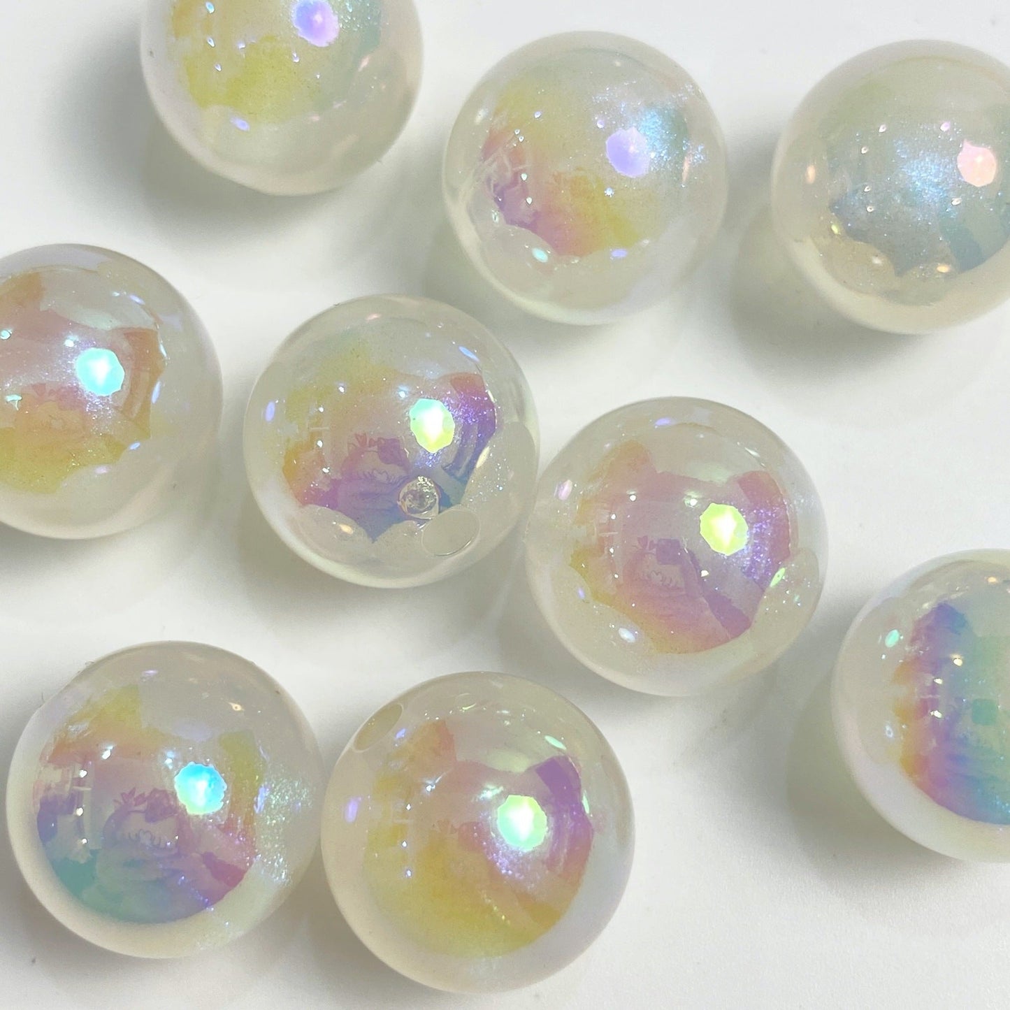 16MM Luminous gold powder round beads