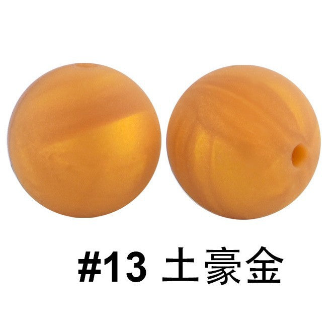 严选硅胶珠子圆珠15mm糖果色硅胶珠婴儿食品级diy奶嘴链