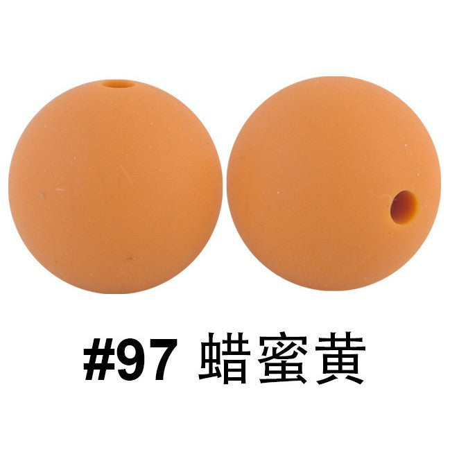 严选硅胶珠子圆珠15mm糖果色硅胶珠婴儿食品级diy奶嘴链