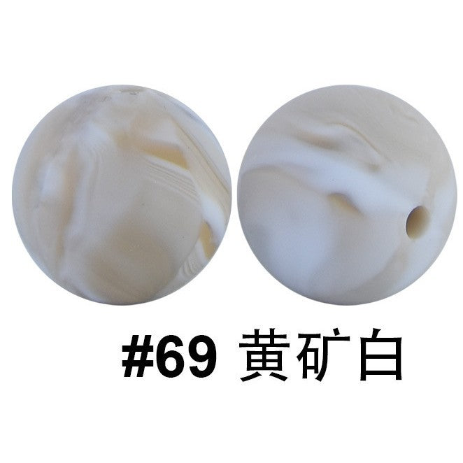 严选硅胶珠子圆珠15mm糖果色硅胶珠婴儿食品级diy奶嘴链