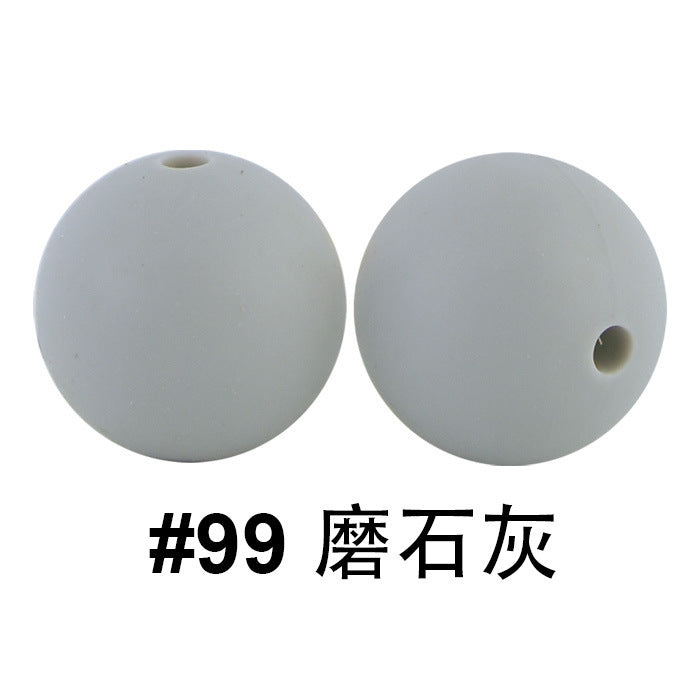 严选硅胶珠子圆珠15mm糖果色硅胶珠婴儿食品级diy奶嘴链