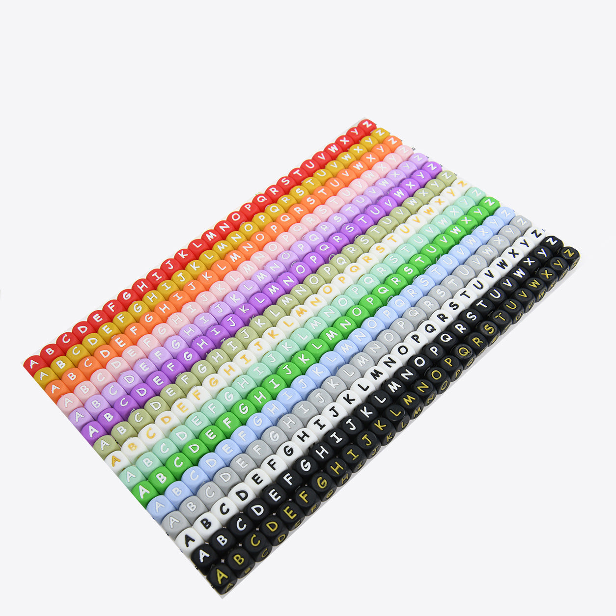 Silicone beads cross-border baby teether letters numbers beads pacifier chain 12mm molar handmade beads