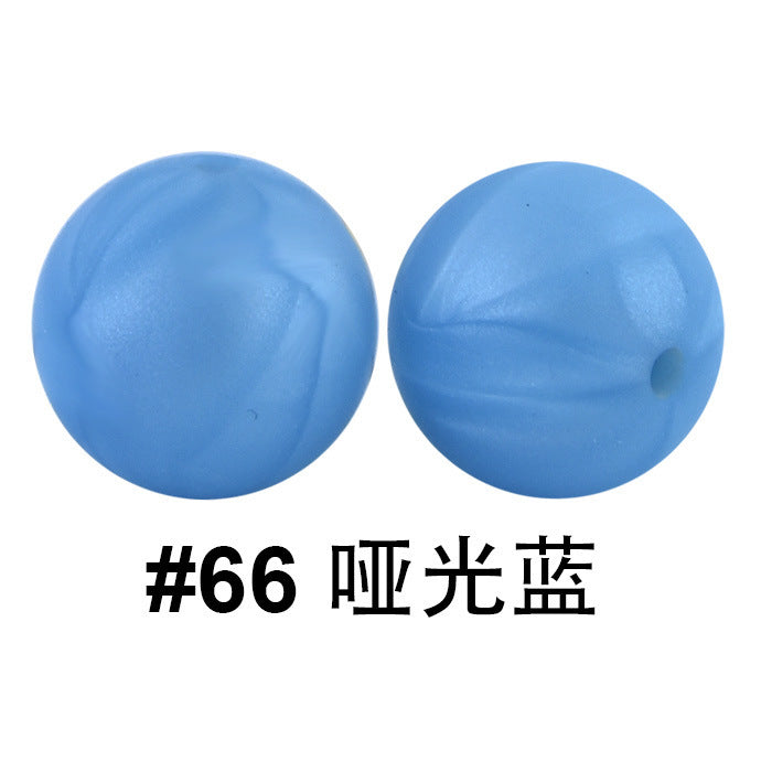 严选硅胶珠子圆珠15mm糖果色硅胶珠婴儿食品级diy奶嘴链