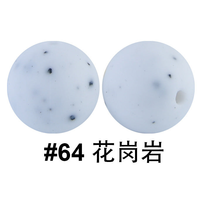 严选硅胶珠子圆珠15mm糖果色硅胶珠婴儿食品级diy奶嘴链