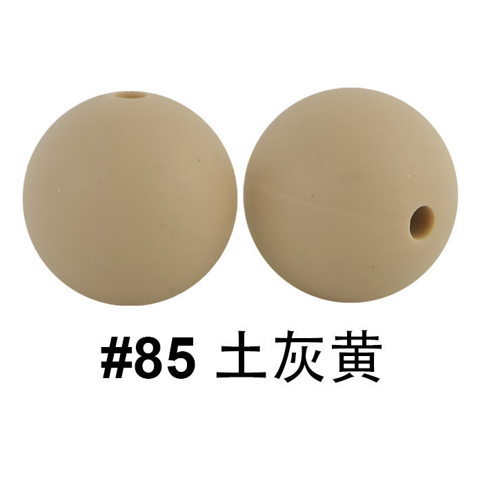 严选硅胶珠子圆珠15mm糖果色硅胶珠婴儿食品级diy奶嘴链