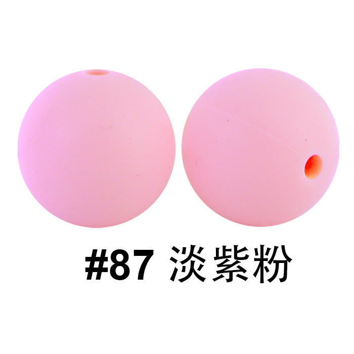 严选硅胶珠子圆珠15mm糖果色硅胶珠婴儿食品级diy奶嘴链