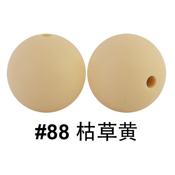 严选硅胶珠子圆珠15mm糖果色硅胶珠婴儿食品级diy奶嘴链