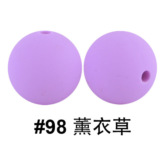 严选硅胶珠子圆珠15mm糖果色硅胶珠婴儿食品级diy奶嘴链