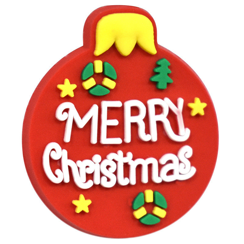 10pcs Christmas Series Creative Beadable Pen fpcal Beaded Accessories Cartoon Detachable silicone Beads