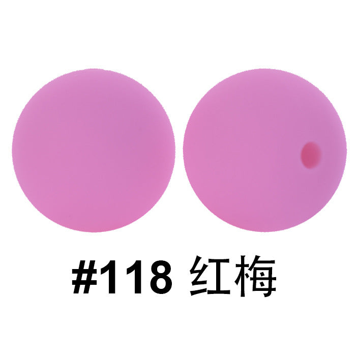 严选硅胶珠子圆珠15mm糖果色硅胶珠婴儿食品级diy奶嘴链