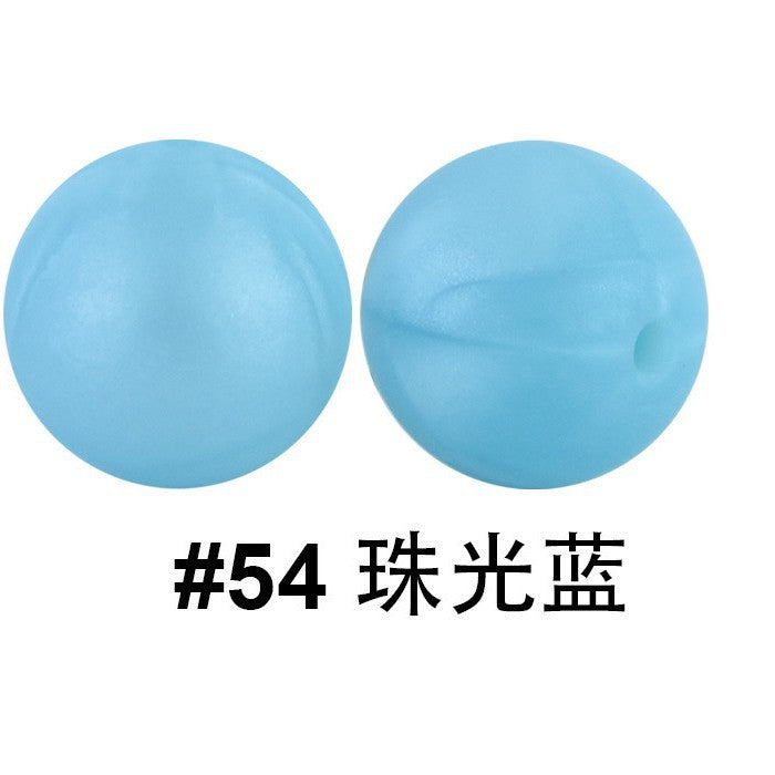 严选硅胶珠子圆珠15mm糖果色硅胶珠婴儿食品级diy奶嘴链