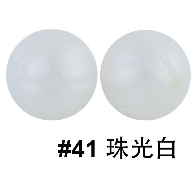 严选硅胶珠子圆珠15mm糖果色硅胶珠婴儿食品级diy奶嘴链
