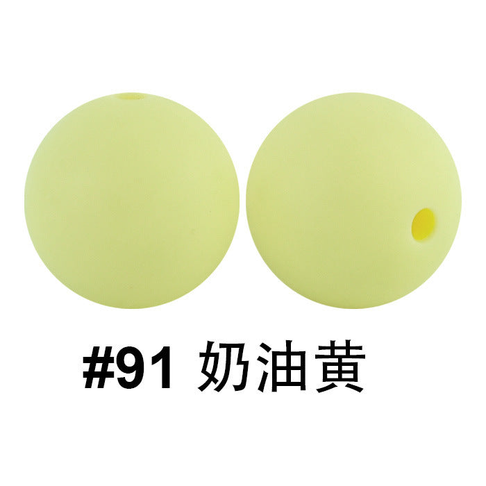 严选硅胶珠子圆珠15mm糖果色硅胶珠婴儿食品级diy奶嘴链