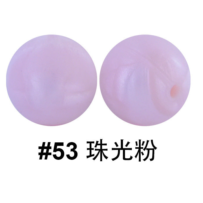 严选硅胶珠子圆珠15mm糖果色硅胶珠婴儿食品级diy奶嘴链